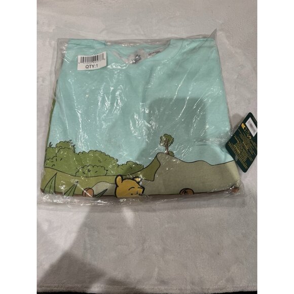 NEW Disney Sweater Womens XL Green Winnie The Pooh Eeyore Tigger Sweatshirt - Picture 2 of 3